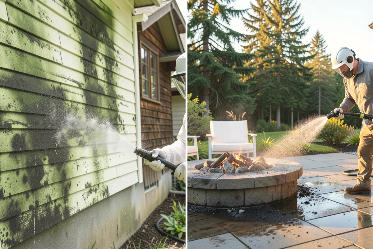 Sandstone Cleaning in University Place, Pierce County, WA - Test a discreet area for surface stability
