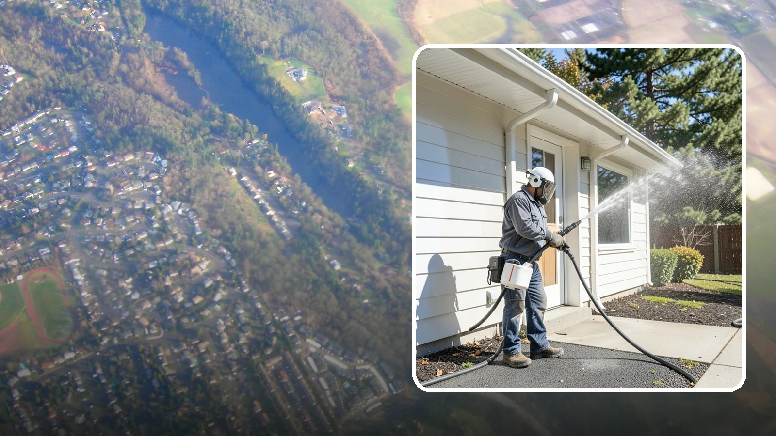 School Exterior Cleaning in Algona, King County, WA - Safe, thorough exterior cleaning for schools that clears algae, gum, and grime from entrances, breezeways, and play-adjacent...