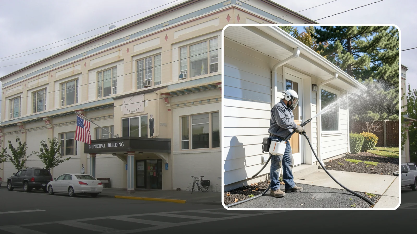 School Exterior Cleaning in Anacortes, Skagit County, WA - Safe, thorough exterior cleaning for schools that clears algae, gum, and grime from entrances, breezeways, and play-adjacent...