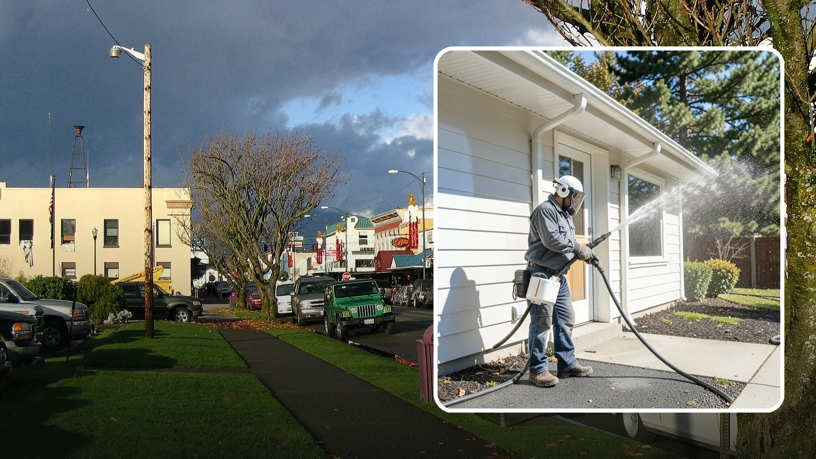 School Exterior Cleaning in Arlington, Snohomish County, WA - Safe, thorough exterior cleaning for schools that clears algae, gum, and grime from entrances, breezeways, and play-adjacent...