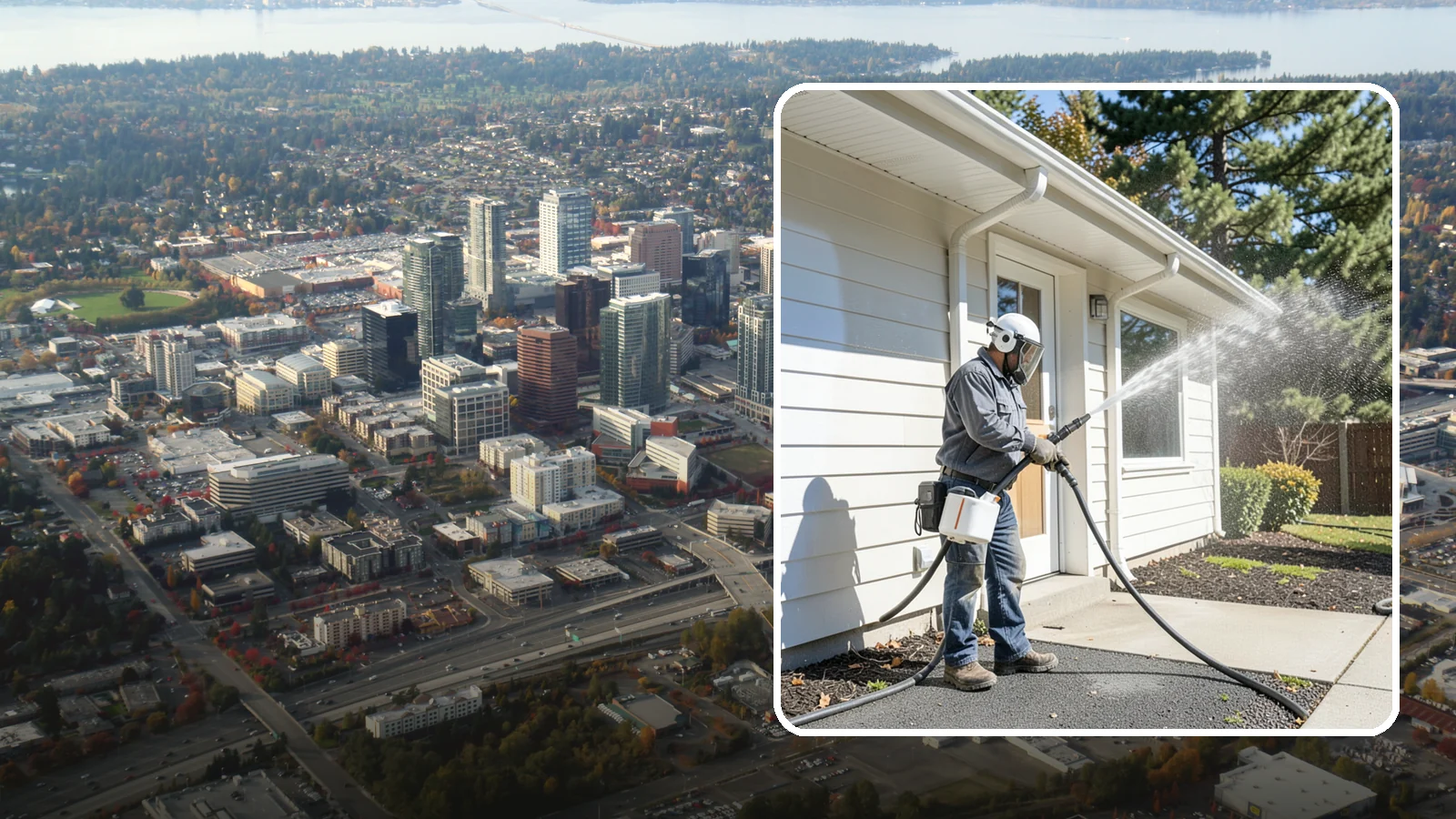 School Exterior Cleaning in Bellevue, King County, WA - Safe, thorough exterior cleaning for schools that clears algae, gum, and grime from entrances, breezeways, and play-adjacent...