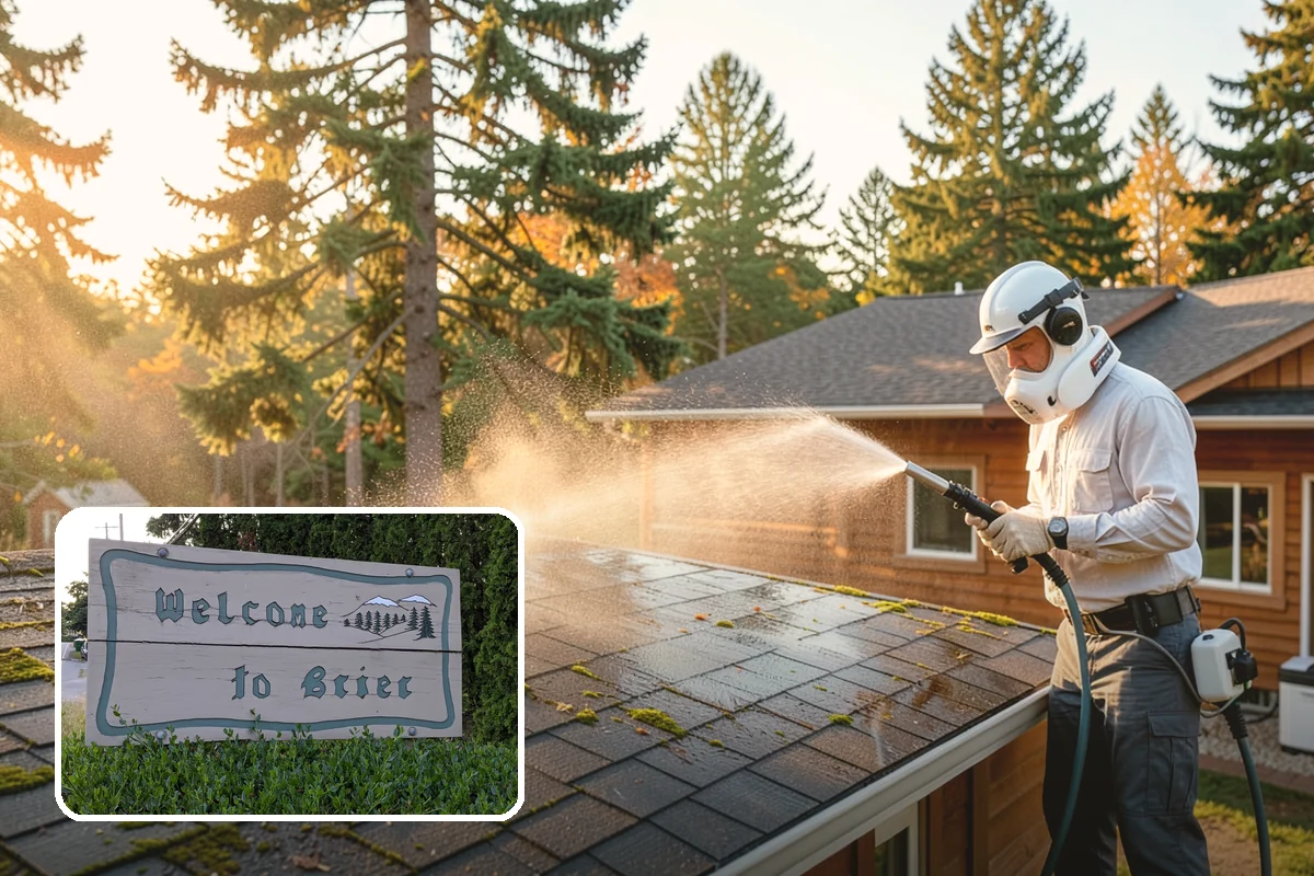 School Exterior Cleaning in Brier, Snohomish County, WA - Removes slick algae from breezeways and covered walkways