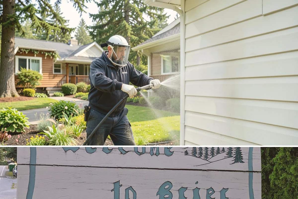 School Exterior Cleaning in Brier, Snohomish County, WA - Summer break is the ideal window for a full-campus wash, with a lighter cleaning over winter break to manage wet-season algae.