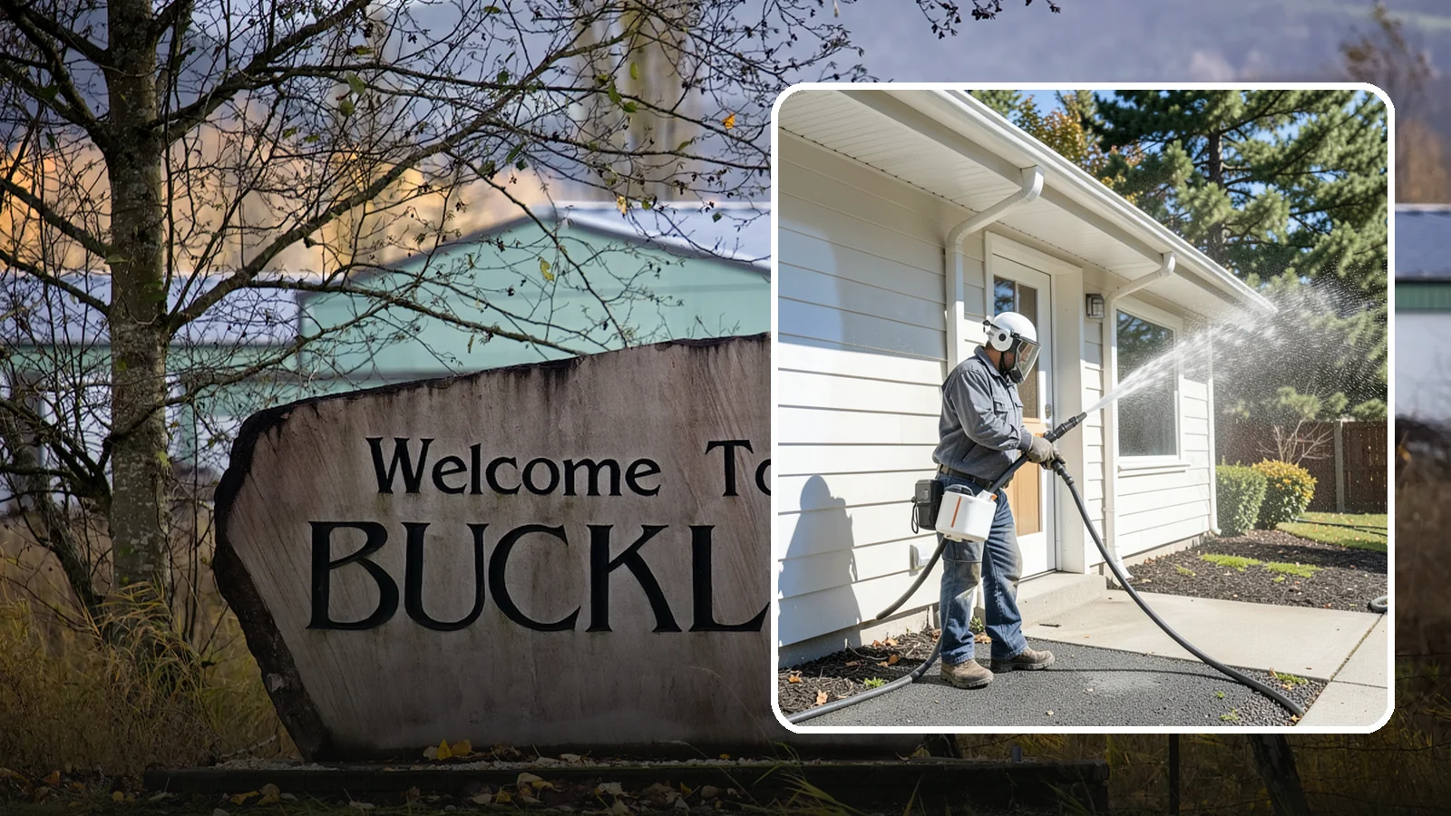 School Exterior Cleaning in Buckley, Pierce County, WA - Safe, thorough exterior cleaning for schools that clears algae, gum, and grime from entrances, breezeways, and play-adjacent...