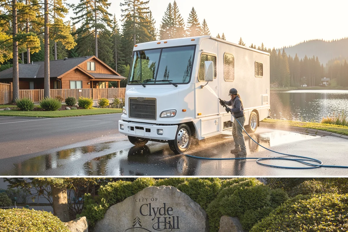 School Exterior Cleaning in Clyde Hill, King County, WA - Summer break is the ideal window for a full-campus wash, with a lighter cleaning over winter break to manage wet-season algae.
