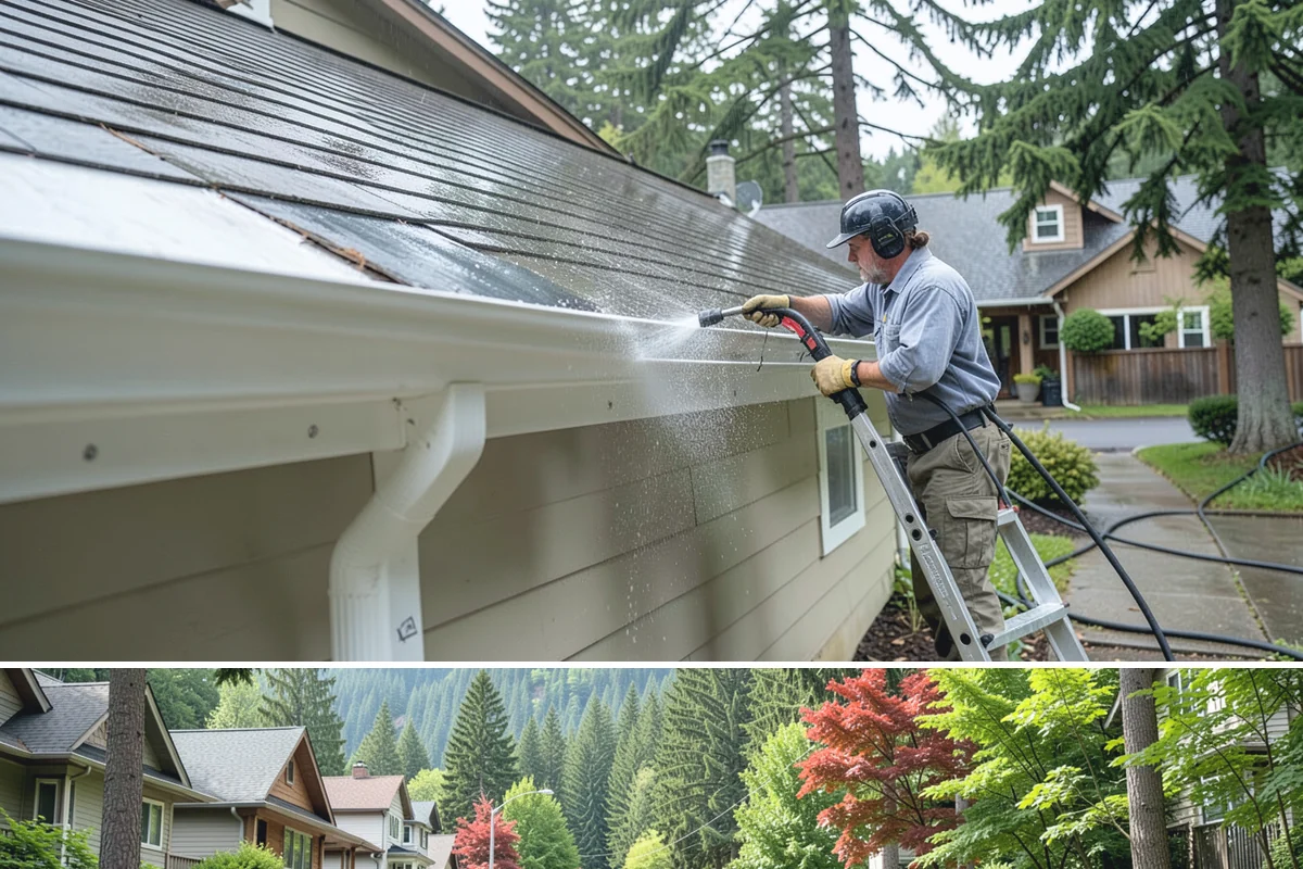 School Exterior Cleaning in Darrington, Snohomish County, WA - Summer break is the ideal window for a full-campus wash, with a lighter cleaning over winter break to manage wet-season algae.