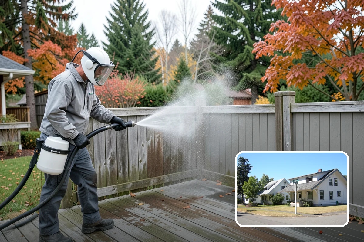 School Exterior Cleaning in DuPont, Pierce County, WA - Removes slick algae from breezeways and covered walkways