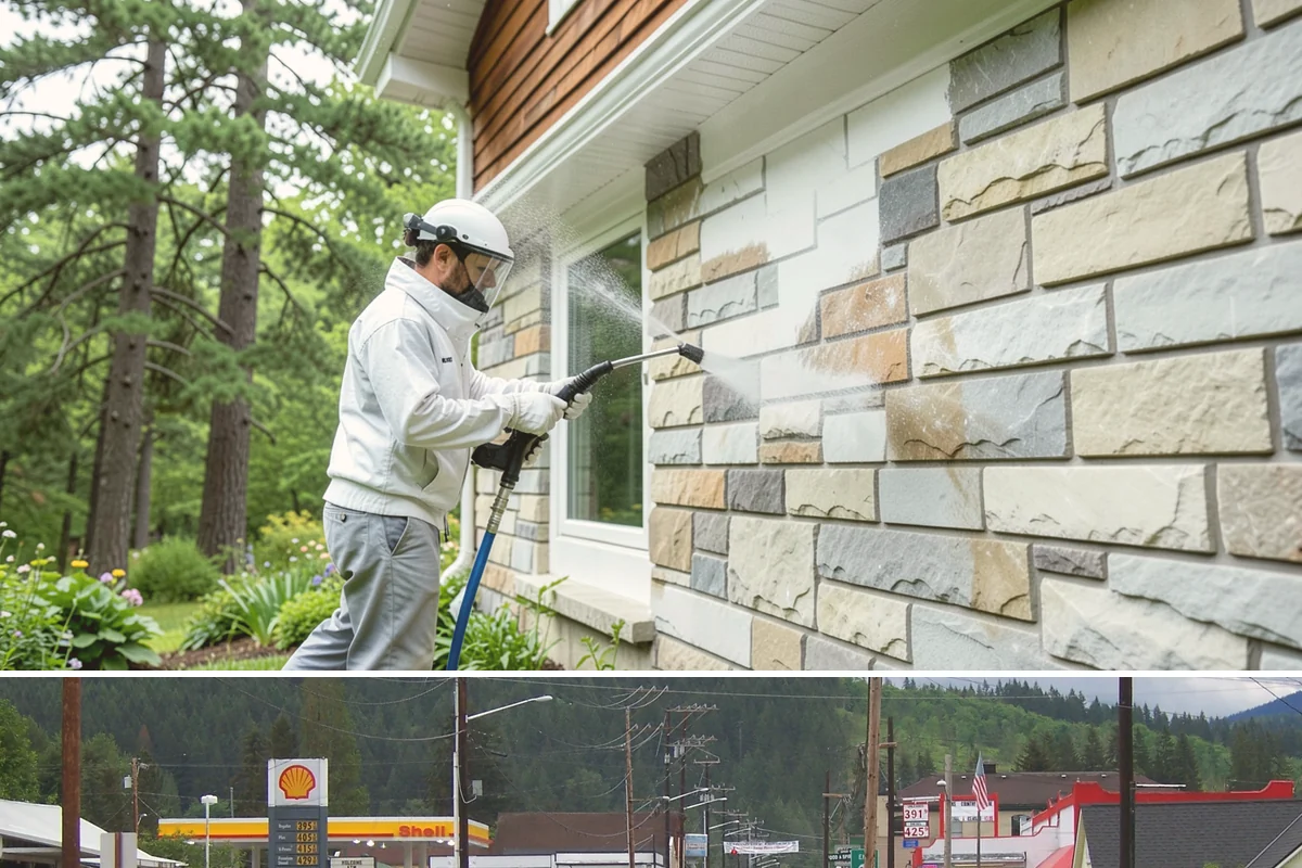 School Exterior Cleaning in Granite Falls, Snohomish County, WA - Summer break is the ideal window for a full-campus wash, with a lighter cleaning over winter break to manage wet-season algae.
