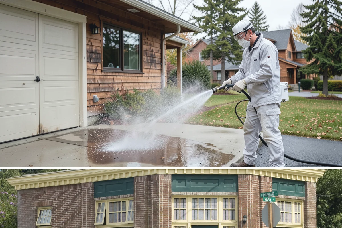 School Exterior Cleaning in Hamilton, Skagit County, WA - Summer break is the ideal window for a full-campus wash, with a lighter cleaning over winter break to manage wet-season algae.