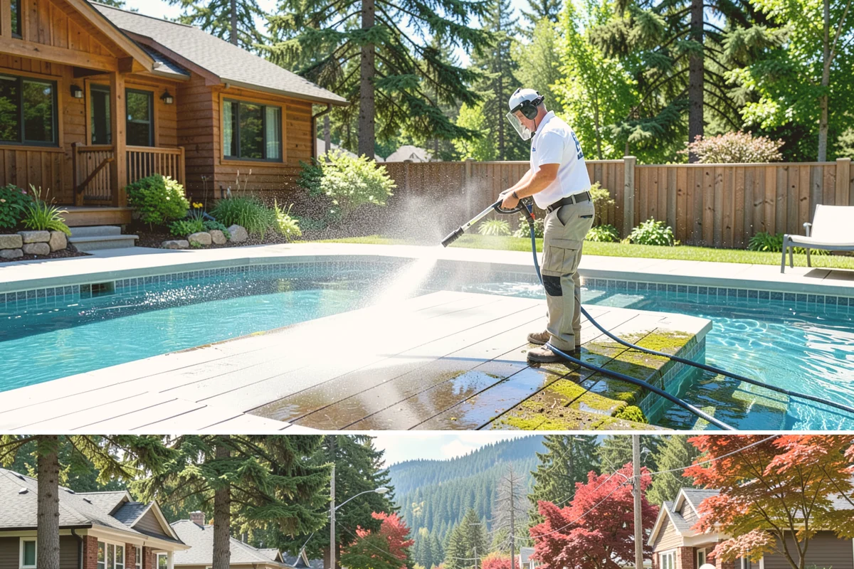 School Exterior Cleaning in Hunts Point, King County, WA - Summer break is the ideal window for a full-campus wash, with a lighter cleaning over winter break to manage wet-season algae.