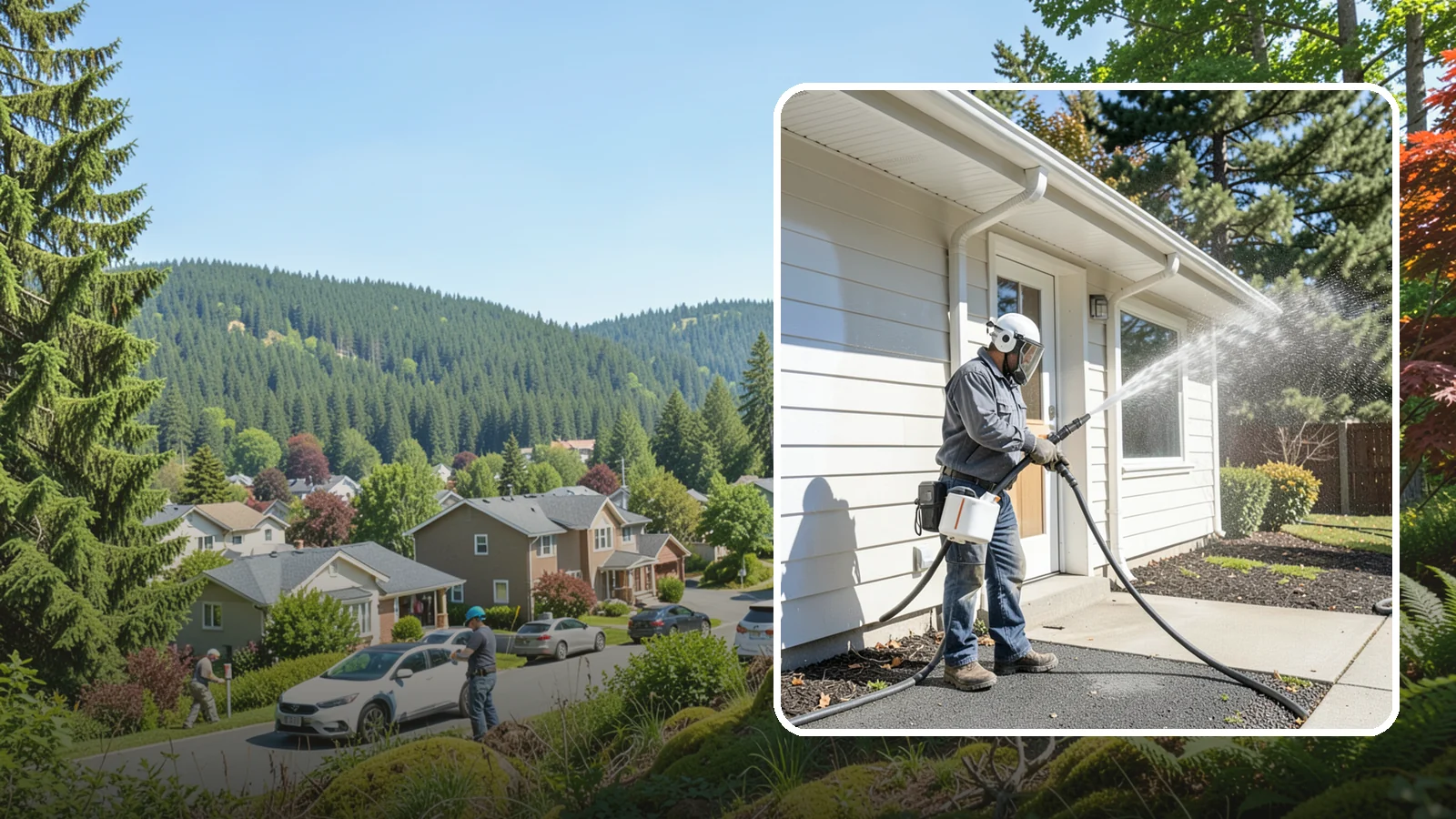 School Exterior Cleaning in Index, Snohomish County, WA - Safe, thorough exterior cleaning for schools that clears algae, gum, and grime from entrances, breezeways, and play-adjacent...