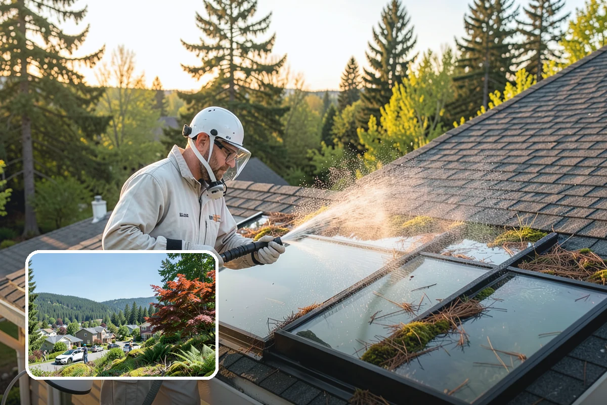 School Exterior Cleaning in Index, Snohomish County, WA - Removes slick algae from breezeways and covered walkways
