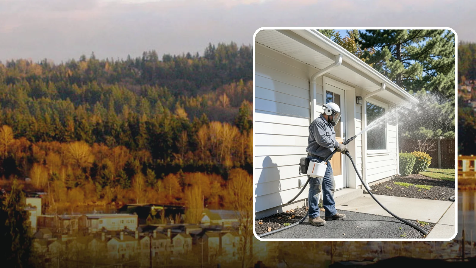 School Exterior Cleaning in Kenmore, King County, WA - Safe, thorough exterior cleaning for schools that clears algae, gum, and grime from entrances, breezeways, and play-adjacent...