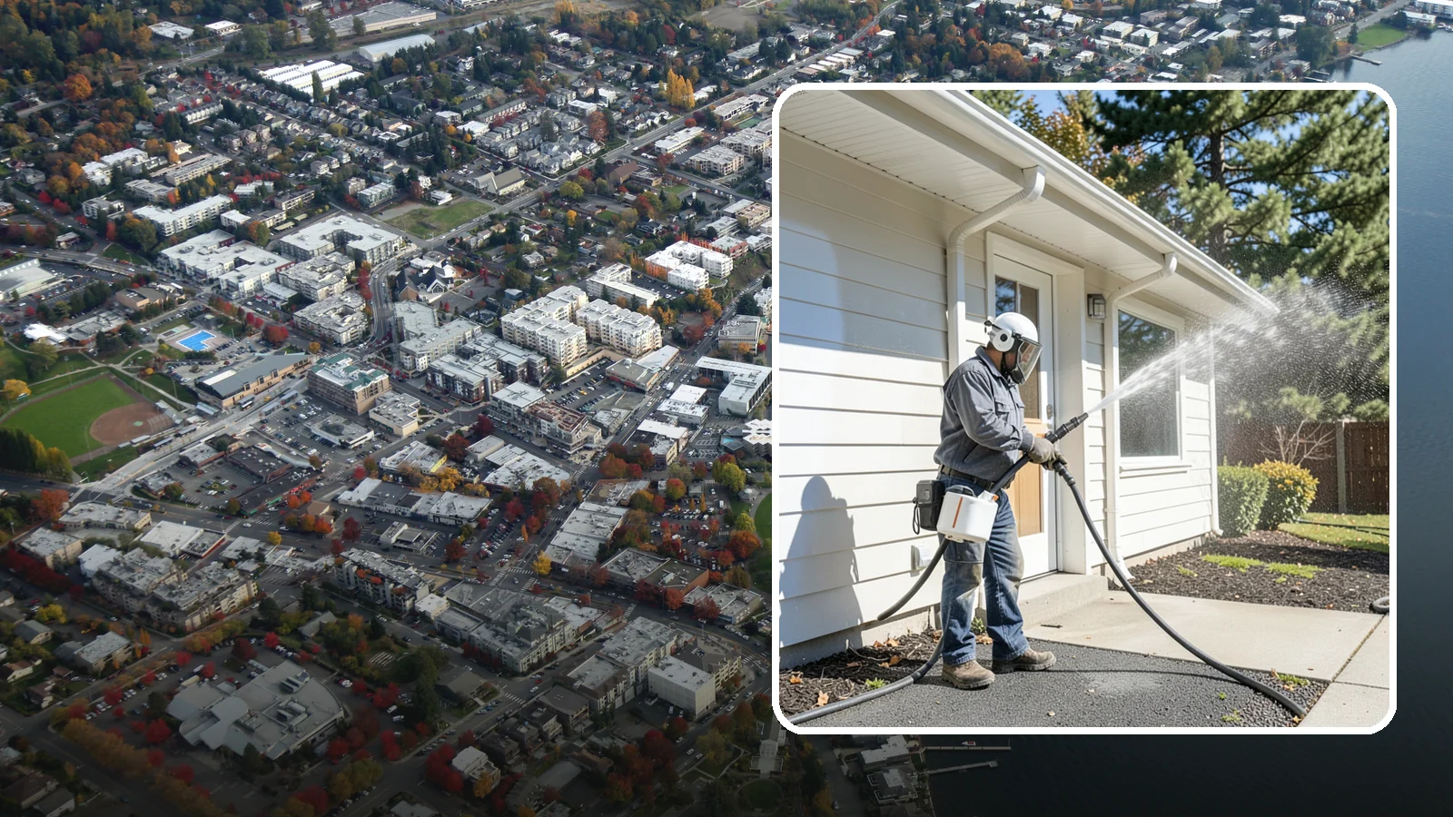 School Exterior Cleaning in Kirkland, King County, WA - Safe, thorough exterior cleaning for schools that clears algae, gum, and grime from entrances, breezeways, and play-adjacent...