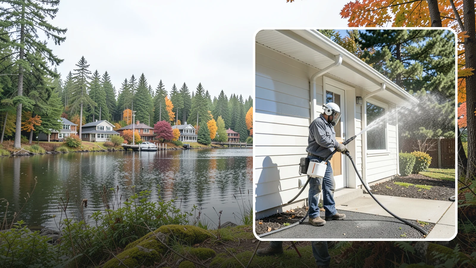 School Exterior Cleaning in La Conner, Skagit County, WA - Safe, thorough exterior cleaning for schools that clears algae, gum, and grime from entrances, breezeways, and play-adjacent...