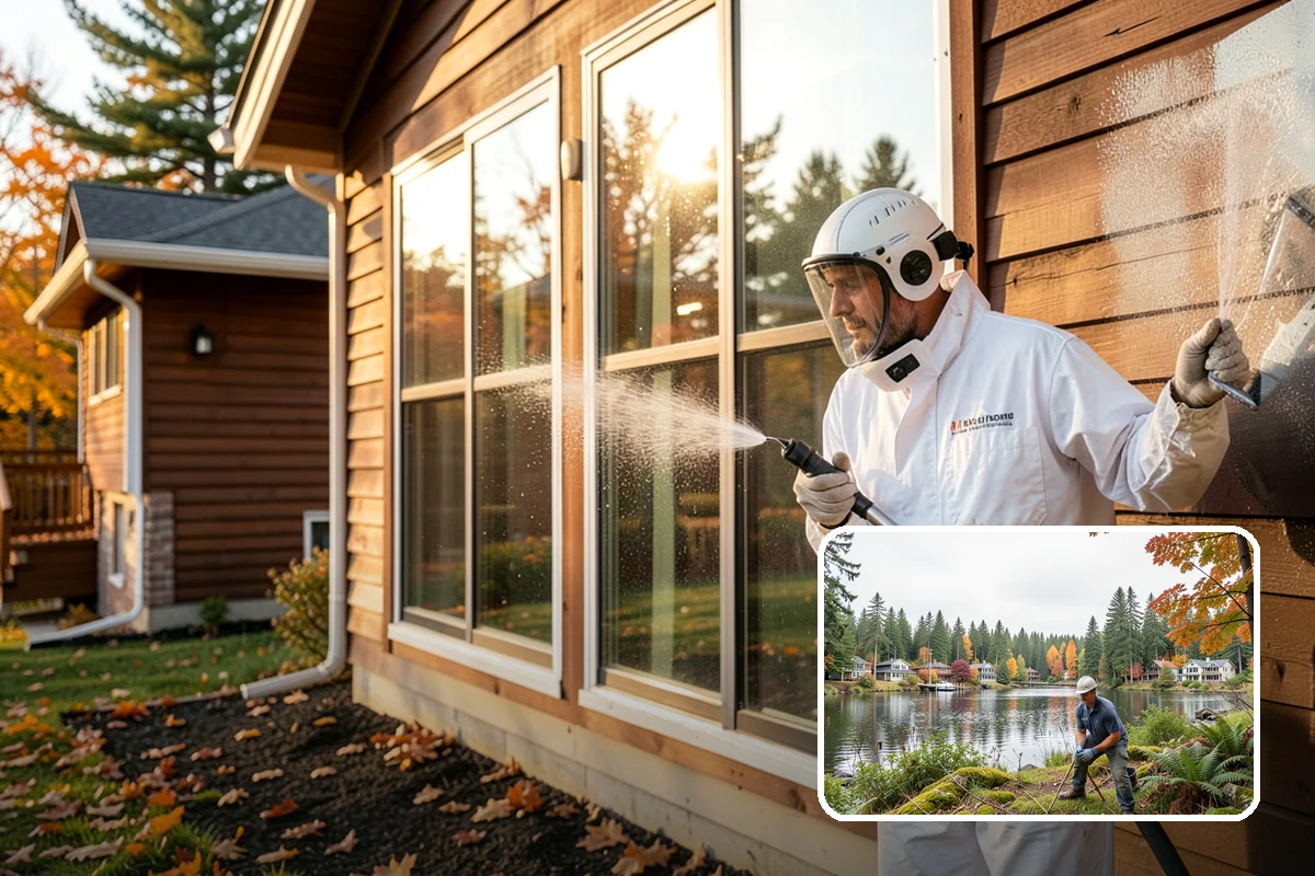 School Exterior Cleaning in La Conner, Skagit County, WA - Removes slick algae from breezeways and covered walkways