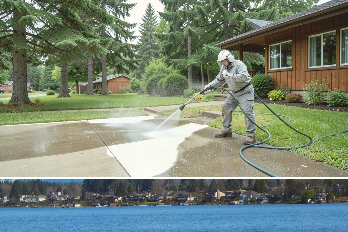 School Exterior Cleaning in Lake Stevens, Snohomish County, WA - Summer break is the ideal window for a full-campus wash, with a lighter cleaning over winter break to manage wet-season algae.