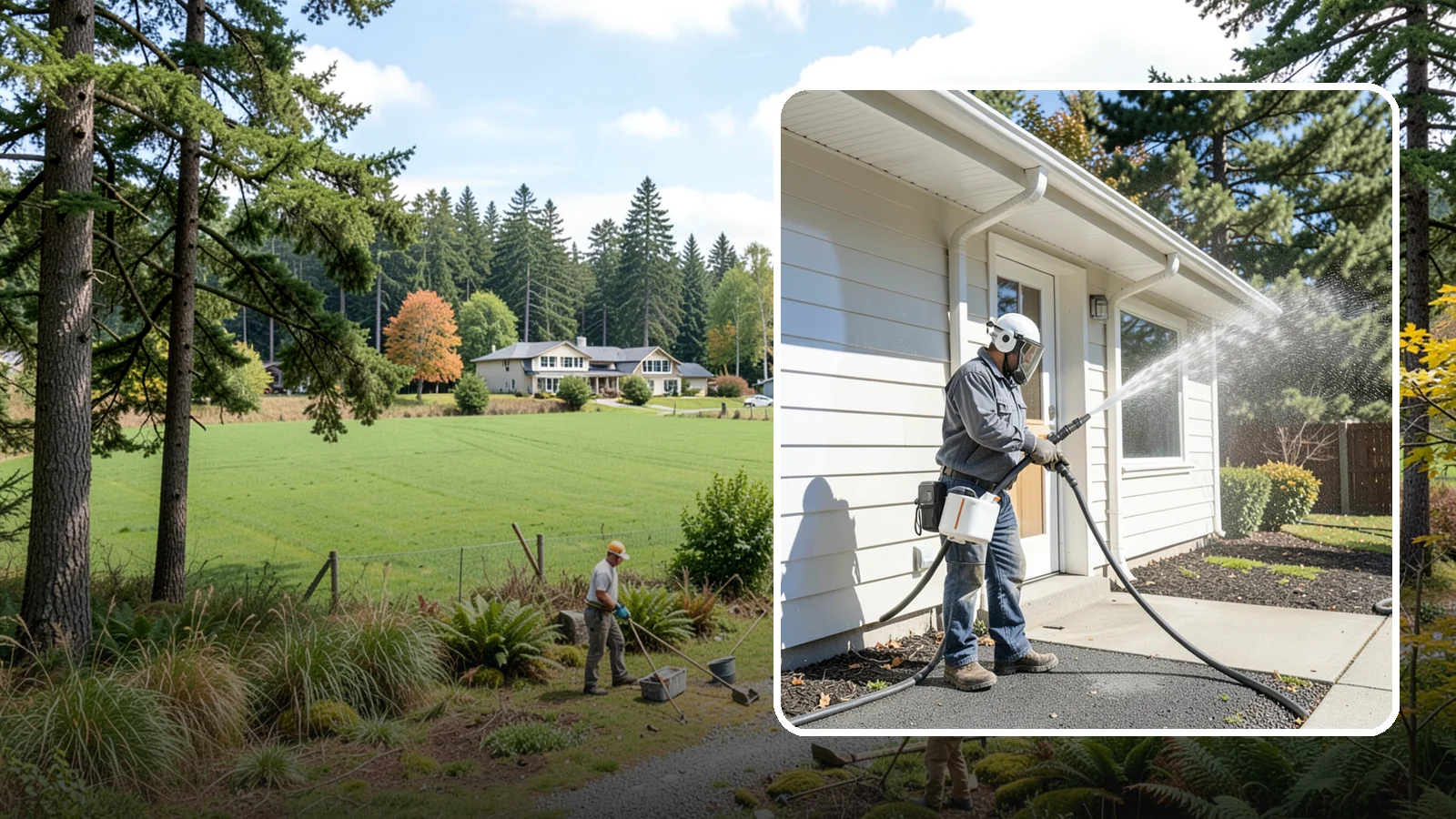 School Exterior Cleaning in Lyman, Skagit County, WA - Safe, thorough exterior cleaning for schools that clears algae, gum, and grime from entrances, breezeways, and play-adjacent...