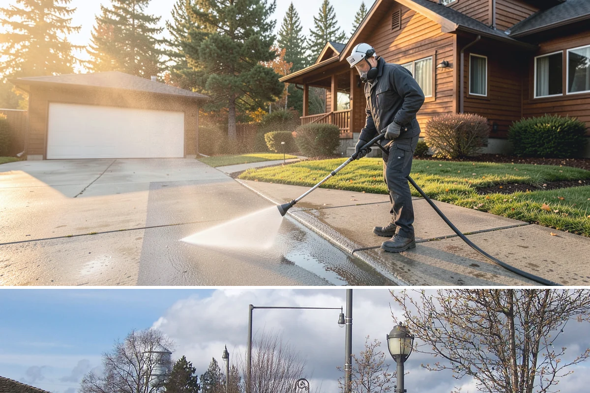 School Exterior Cleaning in Marysville, Snohomish County, WA - Summer break is the ideal window for a full-campus wash, with a lighter cleaning over winter break to manage wet-season algae.
