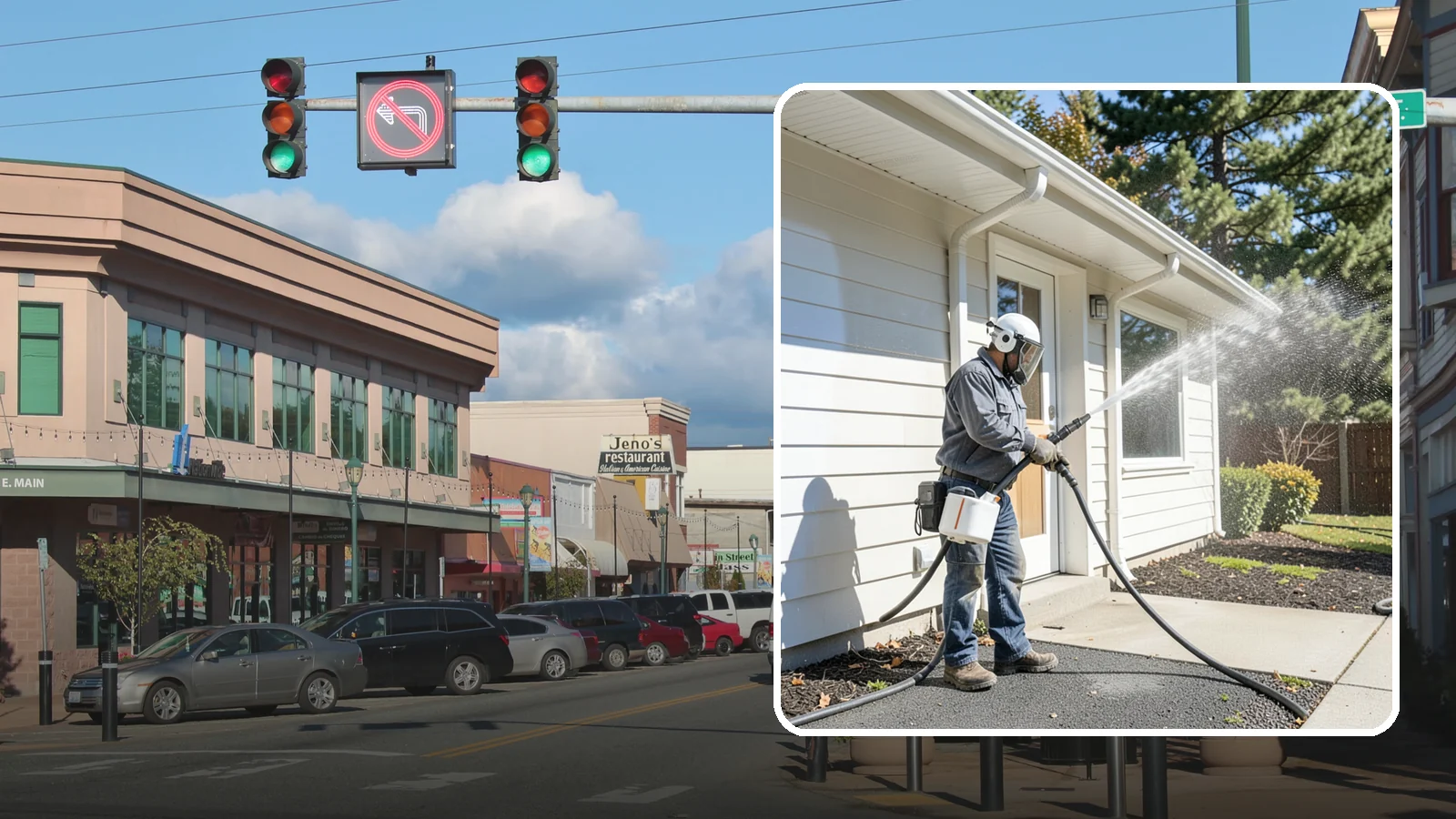 School Exterior Cleaning in Monroe, Snohomish County, WA - Safe, thorough exterior cleaning for schools that clears algae, gum, and grime from entrances, breezeways, and play-adjacent...