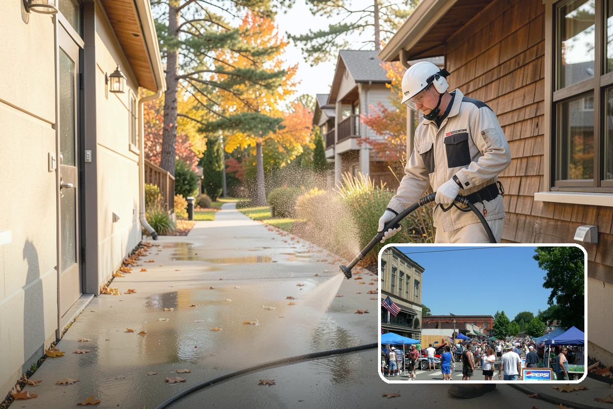 School Exterior Cleaning in Snohomish, Snohomish County, WA - Removes slick algae from breezeways and covered walkways