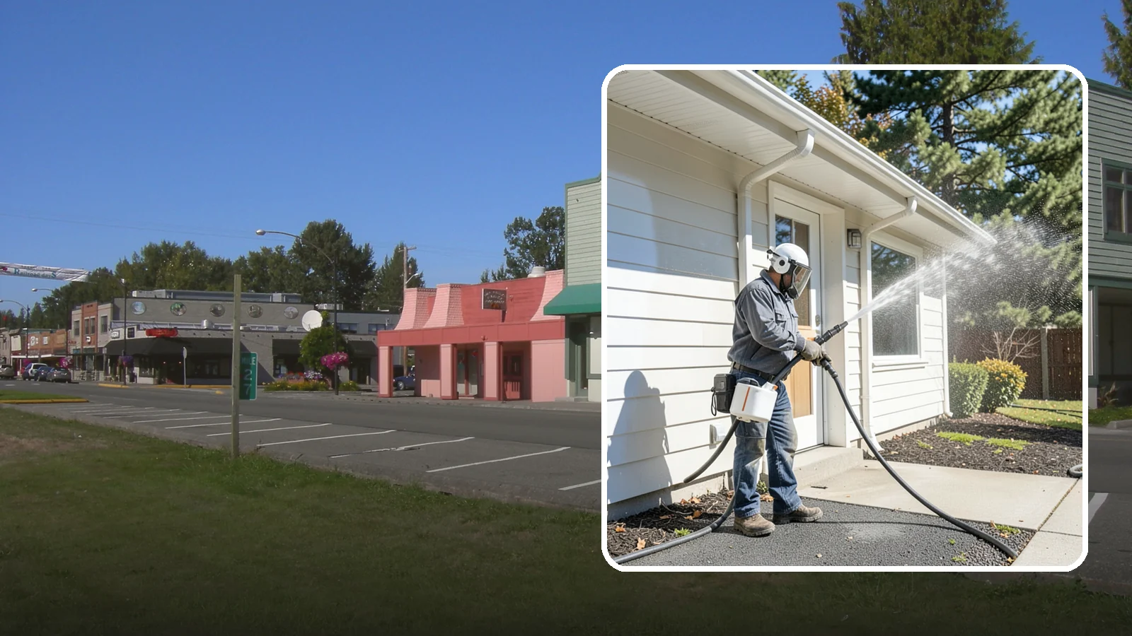 School Exterior Cleaning in Snoqualmie, King County, WA - Safe, thorough exterior cleaning for schools that clears algae, gum, and grime from entrances, breezeways, and play-adjacent...