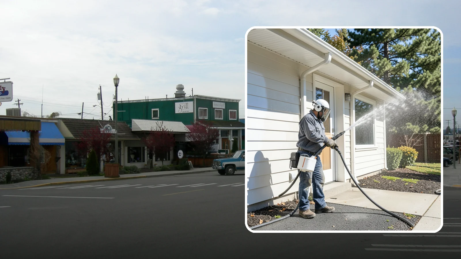 School Exterior Cleaning in Stanwood, Snohomish County, WA - Safe, thorough exterior cleaning for schools that clears algae, gum, and grime from entrances, breezeways, and play-adjacent...