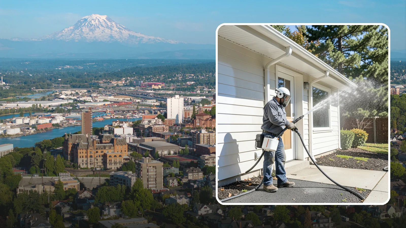 School Exterior Cleaning in Tacoma, Pierce County, WA - Safe, thorough exterior cleaning for schools that clears algae, gum, and grime from entrances, breezeways, and play-adjacent...