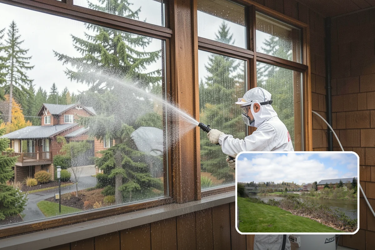 School Exterior Cleaning in Tukwila, King County, WA - Removes slick algae from breezeways and covered walkways