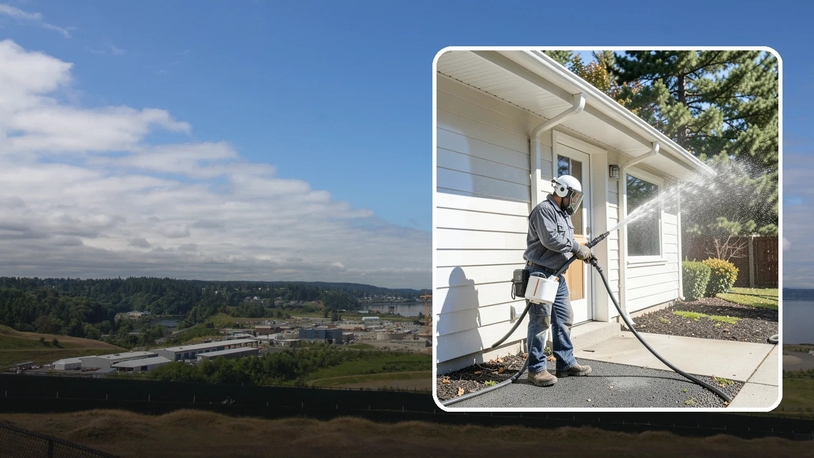 School Exterior Cleaning in University Place, Pierce County, WA - Safe, thorough exterior cleaning for schools that clears algae, gum, and grime from entrances, breezeways, and play-adjacent...