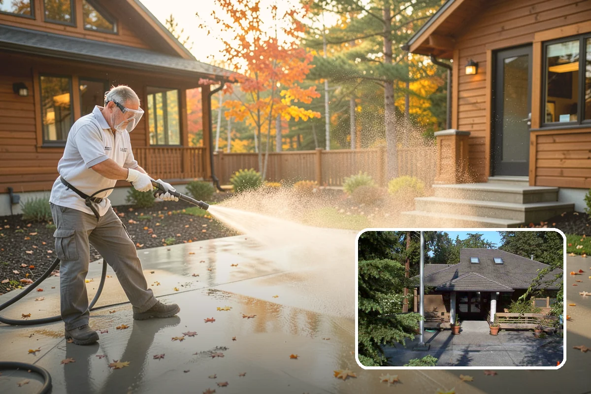 School Exterior Cleaning in Yarrow Point, King County, WA - Removes slick algae from breezeways and covered walkways