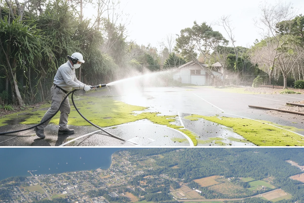 Screen Cleaning in Coupeville, Island County, WA - Clean screens in late spring after the heaviest pollen season loads them with residue.