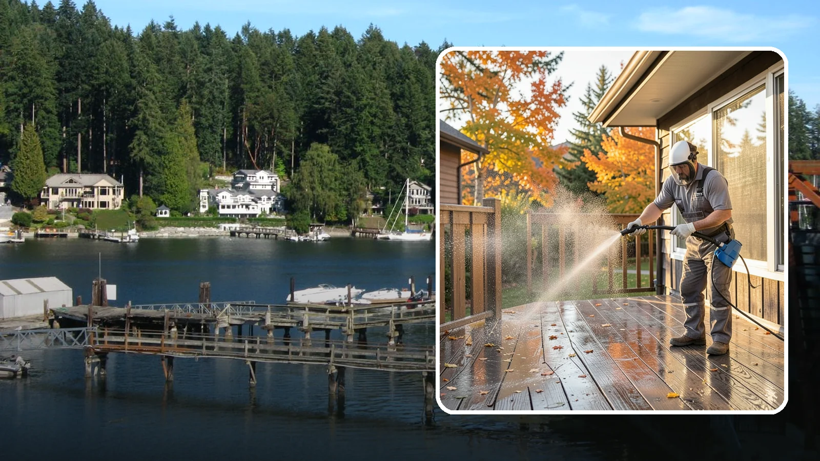 Screen Cleaning in Gig Harbor, Pierce County, WA - Careful cleaning of window screens that removes the pollen, dust, and mildew our damp air packs into the mesh.