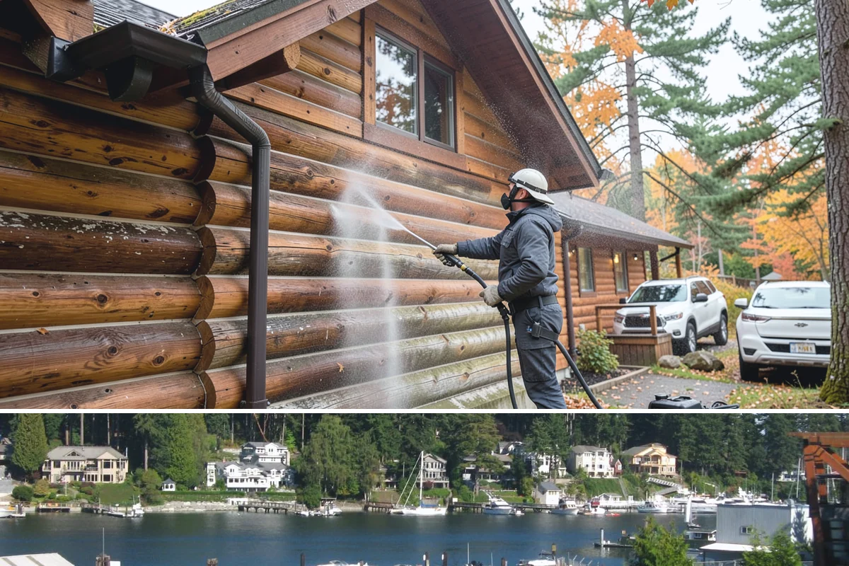 Screen Cleaning in Gig Harbor, Pierce County, WA - Clean screens in late spring after the heaviest pollen season loads them with residue.