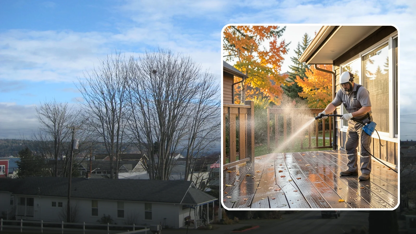 Screen Cleaning in Langley, Island County, WA - Careful cleaning of window screens that removes the pollen, dust, and mildew our damp air packs into the mesh.