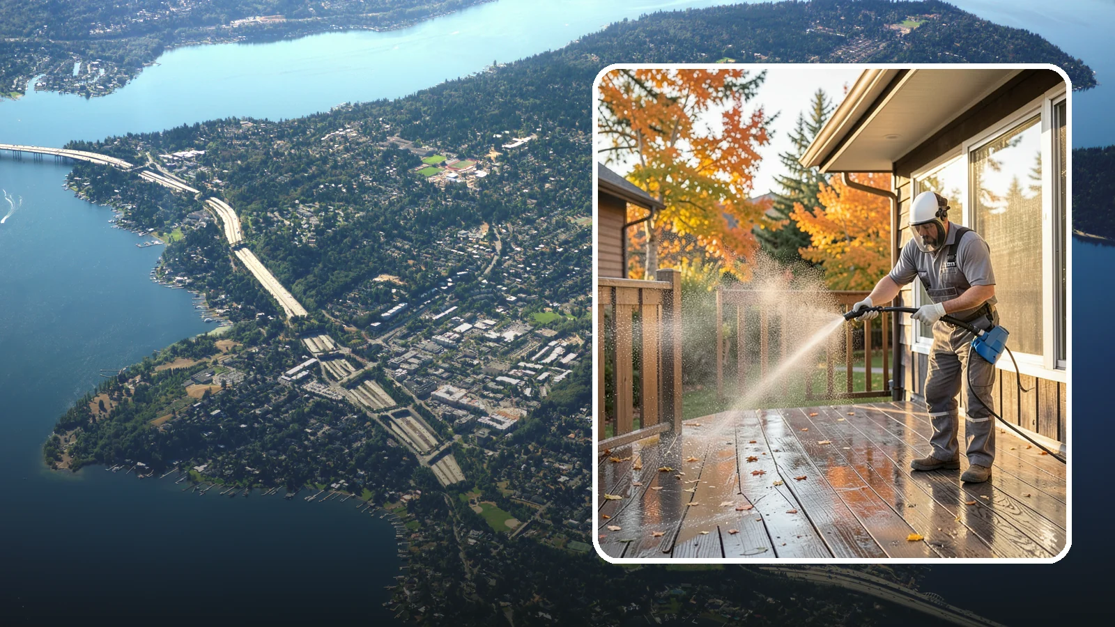 Screen Cleaning in Mercer Island, King County, WA - Careful cleaning of window screens that removes the pollen, dust, and mildew our damp air packs into the mesh.
