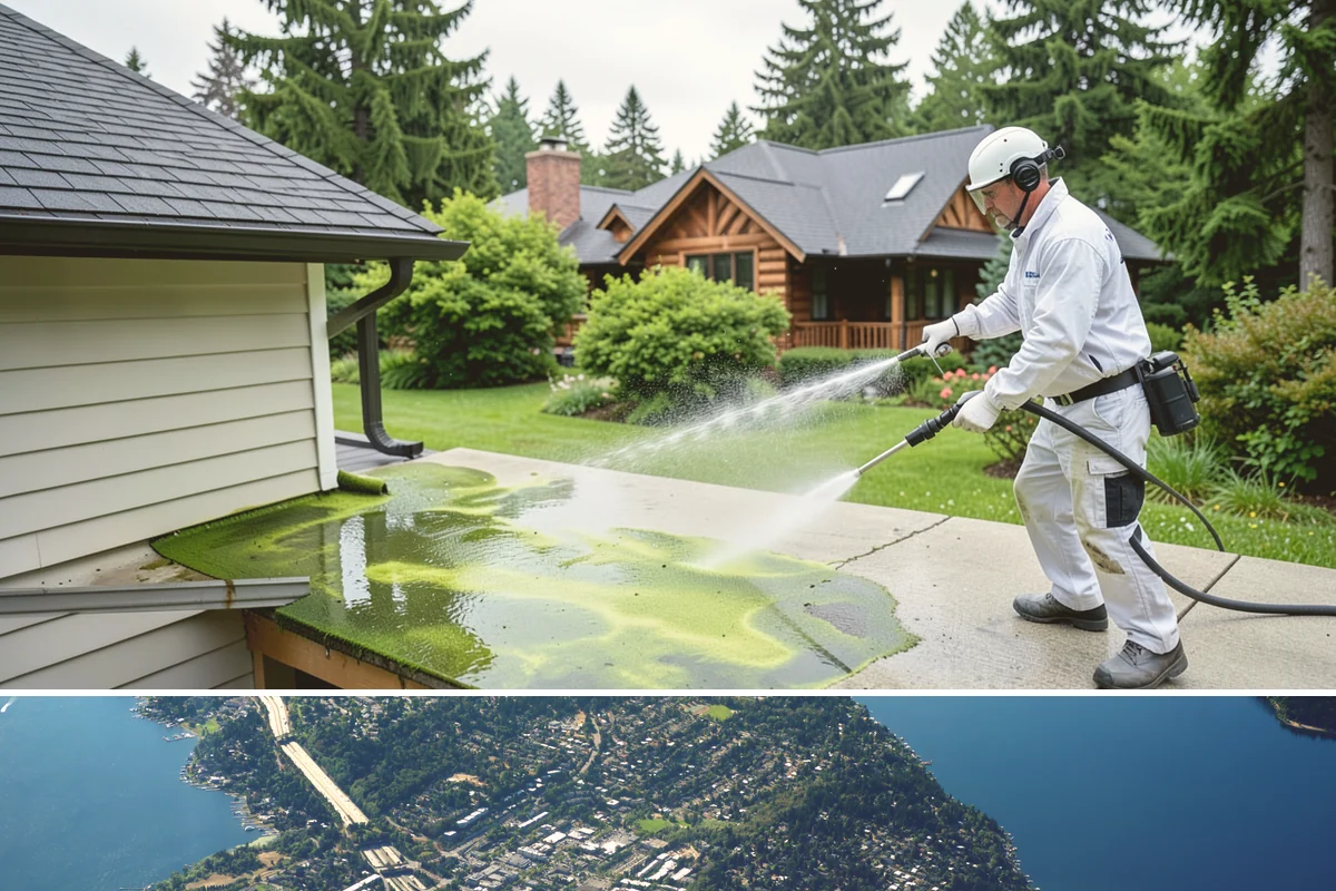 Screen Cleaning in Mercer Island, King County, WA - Clean screens in late spring after the heaviest pollen season loads them with residue.
