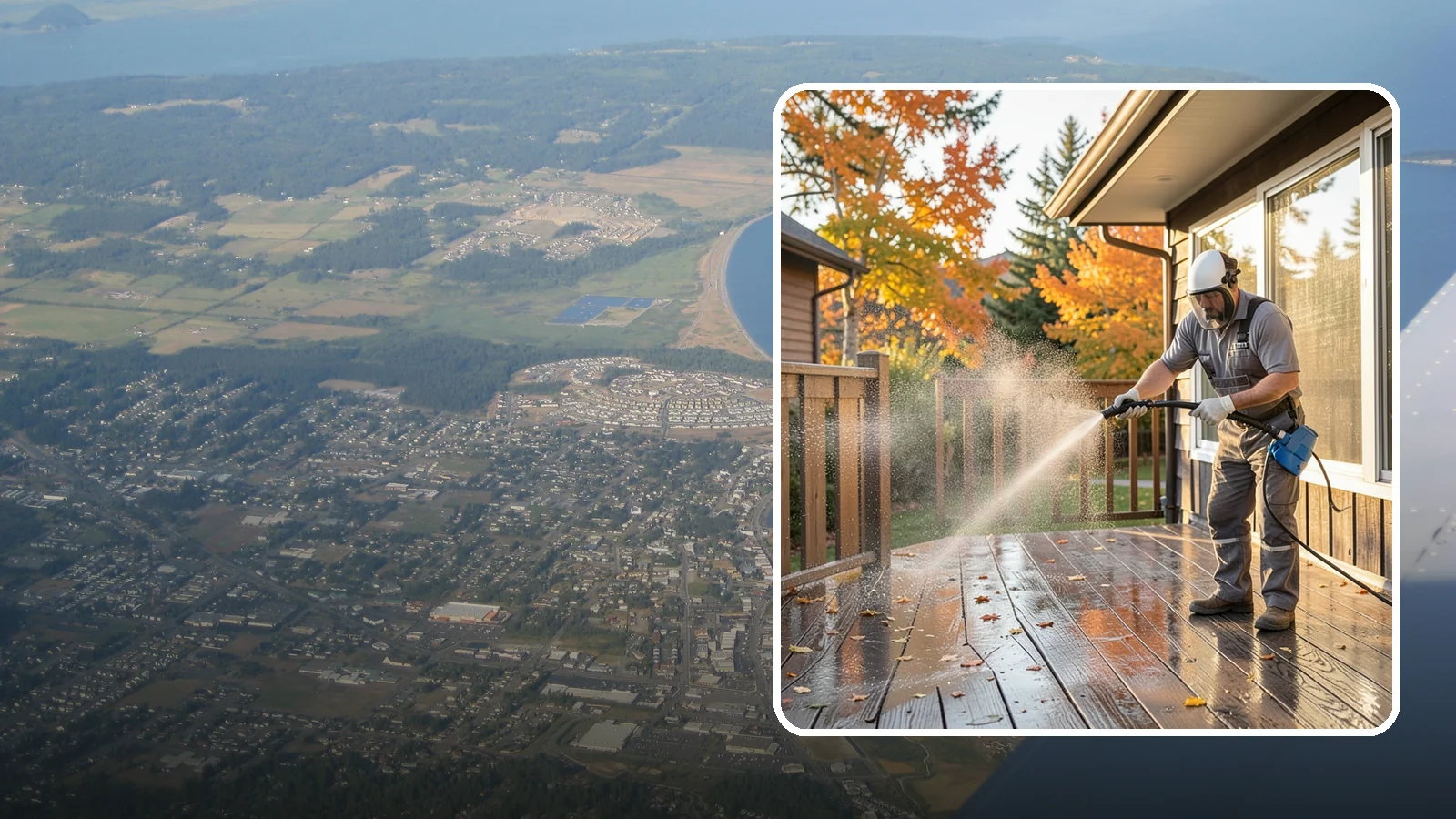 Screen Cleaning in Oak Harbor, Island County, WA - Careful cleaning of window screens that removes the pollen, dust, and mildew our damp air packs into the mesh.