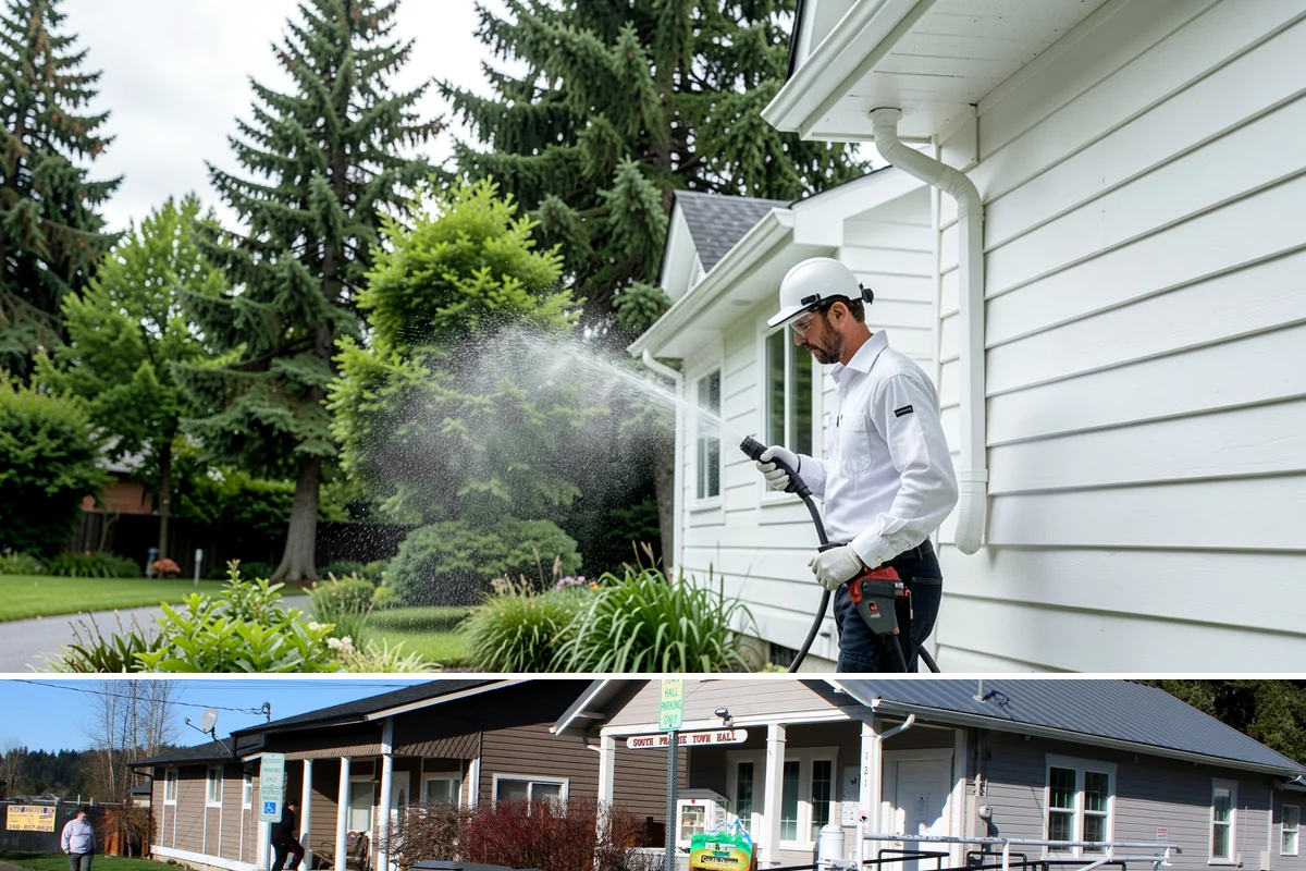 Screen Cleaning in South Prairie, Pierce County, WA - Clean screens in late spring after the heaviest pollen season loads them with residue.