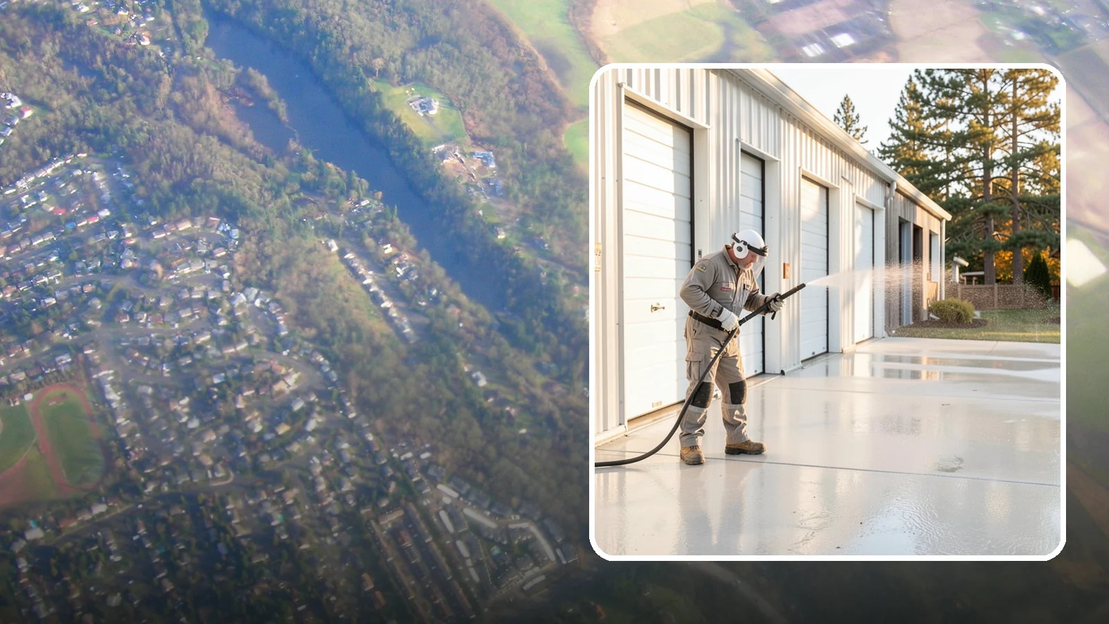 Self-Storage Facility Cleaning in Algona, King County, WA - Facility-wide exterior cleaning for self-storage sites that brightens roll-up doors, corridors, and drive lanes across sprawling...