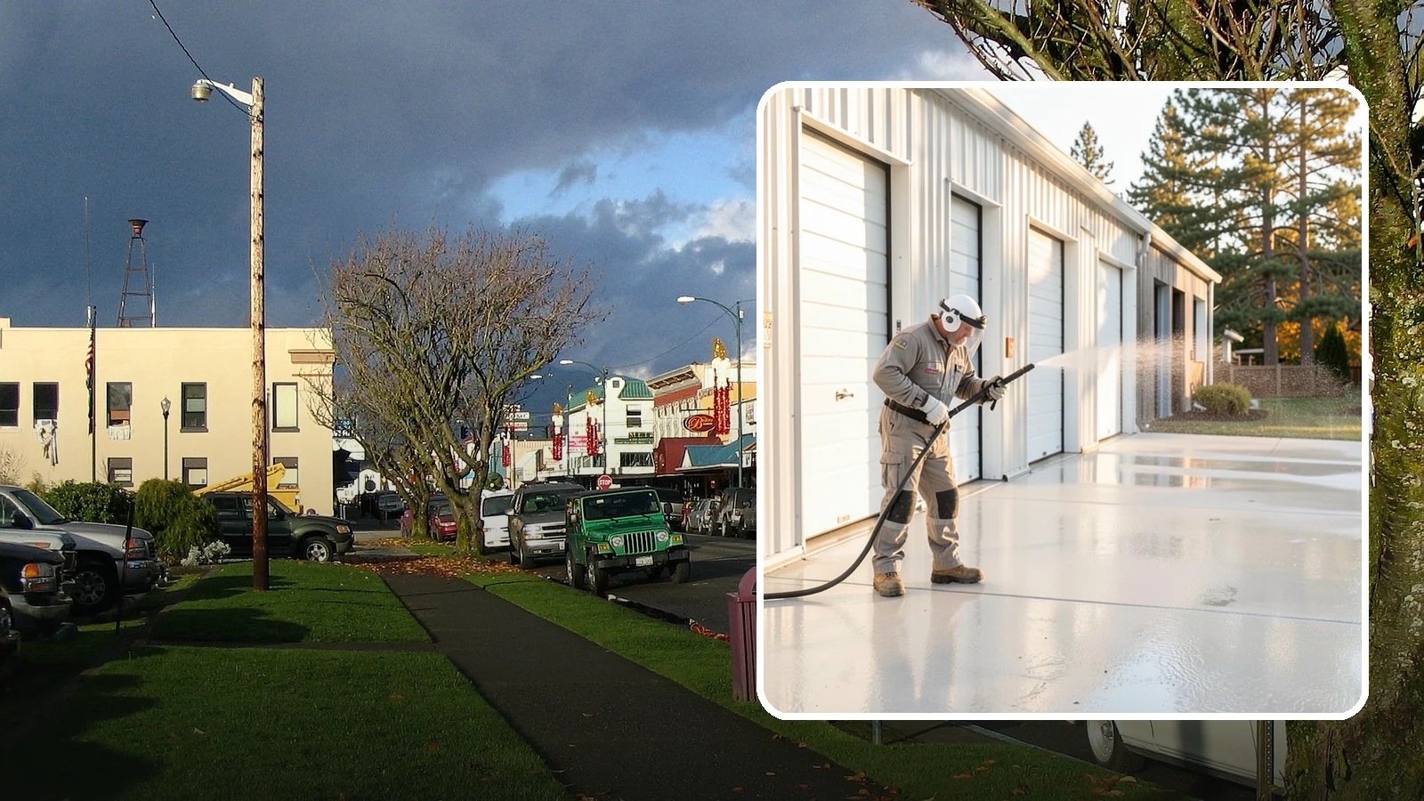Self-Storage Facility Cleaning in Arlington, Snohomish County, WA - Facility-wide exterior cleaning for self-storage sites that brightens roll-up doors, corridors, and drive lanes across sprawling...