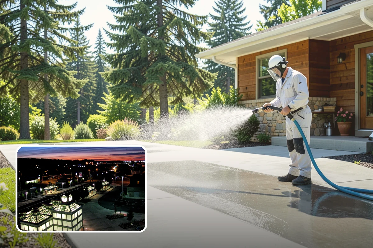 Self-Storage Facility Cleaning in Auburn, King County, WA - Brightens long rows of roll-up doors and metal panels