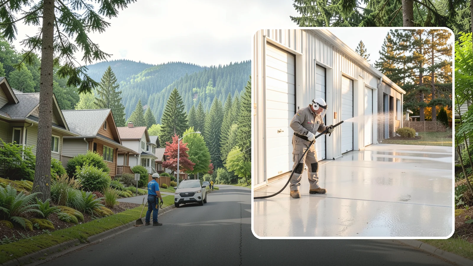 Self-Storage Facility Cleaning in Darrington, Snohomish County, WA - Facility-wide exterior cleaning for self-storage sites that brightens roll-up doors, corridors, and drive lanes across sprawling...