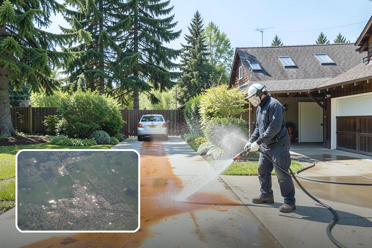 Self-Storage Facility Cleaning in Enumclaw, King County, WA - Brightens long rows of roll-up doors and metal panels