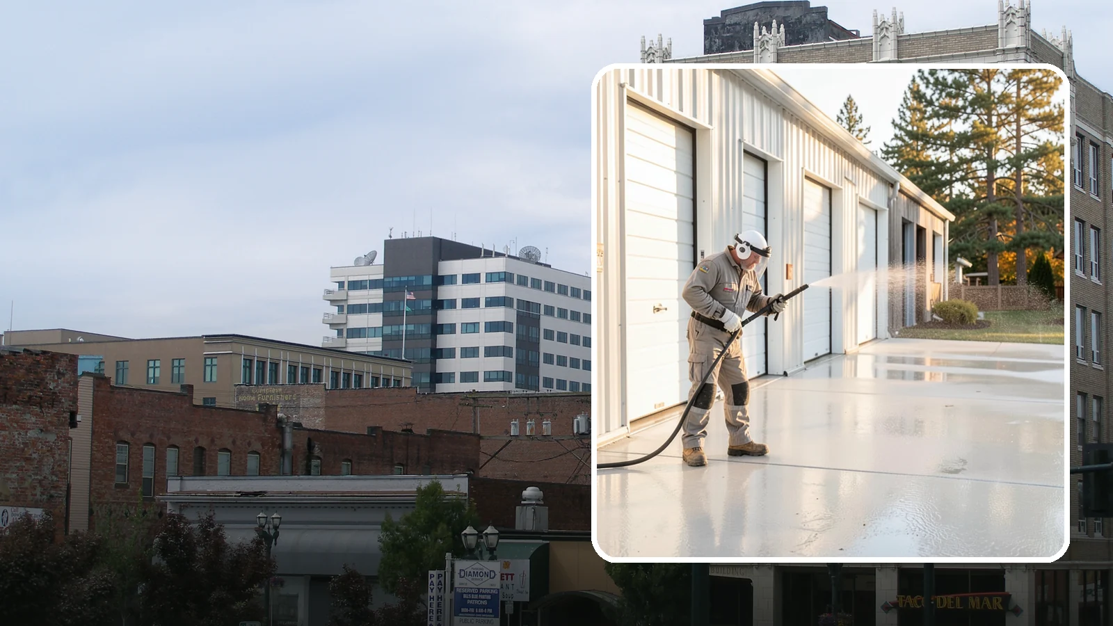 Self-Storage Facility Cleaning in Everett, Snohomish County, WA - Facility-wide exterior cleaning for self-storage sites that brightens roll-up doors, corridors, and drive lanes across sprawling...