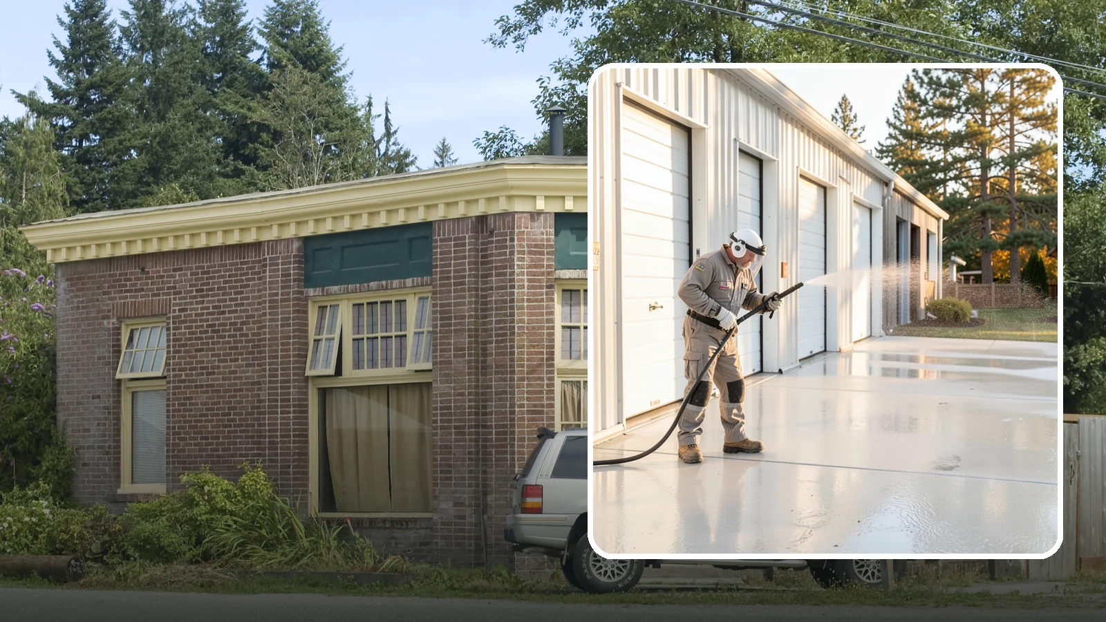 Self-Storage Facility Cleaning in Hamilton, Skagit County, WA - Facility-wide exterior cleaning for self-storage sites that brightens roll-up doors, corridors, and drive lanes across sprawling...