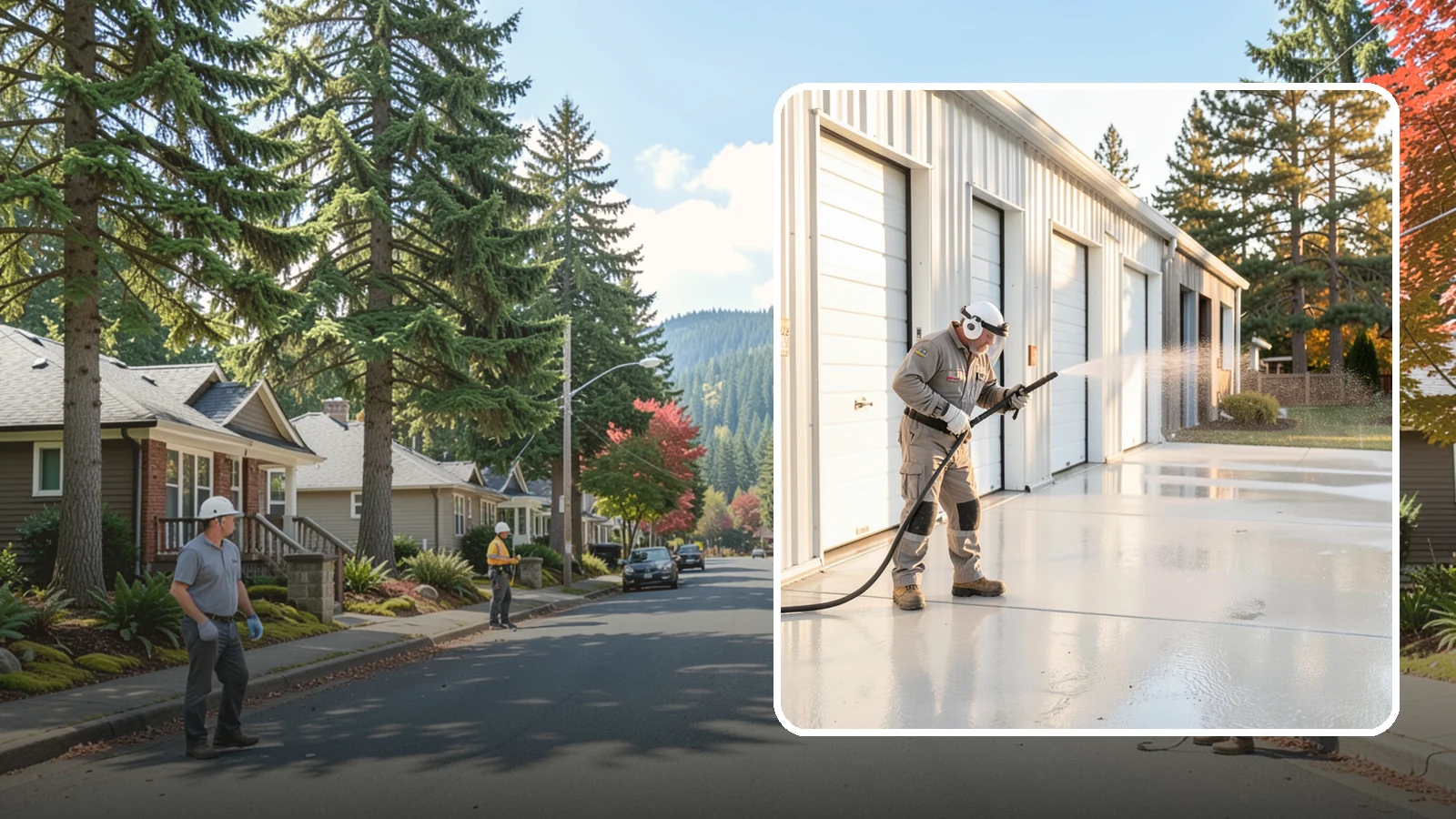 Self-Storage Facility Cleaning in Hunts Point, King County, WA - Facility-wide exterior cleaning for self-storage sites that brightens roll-up doors, corridors, and drive lanes across sprawling...