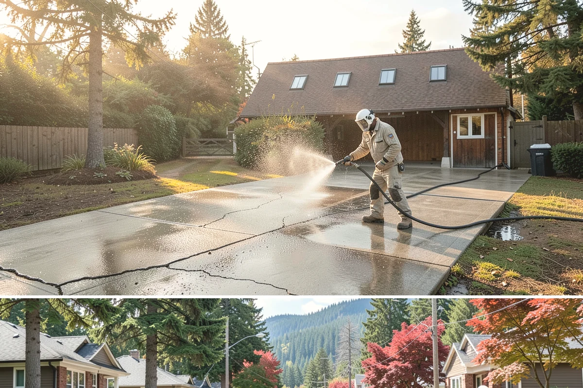 Self-Storage Facility Cleaning in Hunts Point, King County, WA - Annual or semi-annual cleaning in spring and early fall keeps a storage facility bright through the Northwest's wet months.