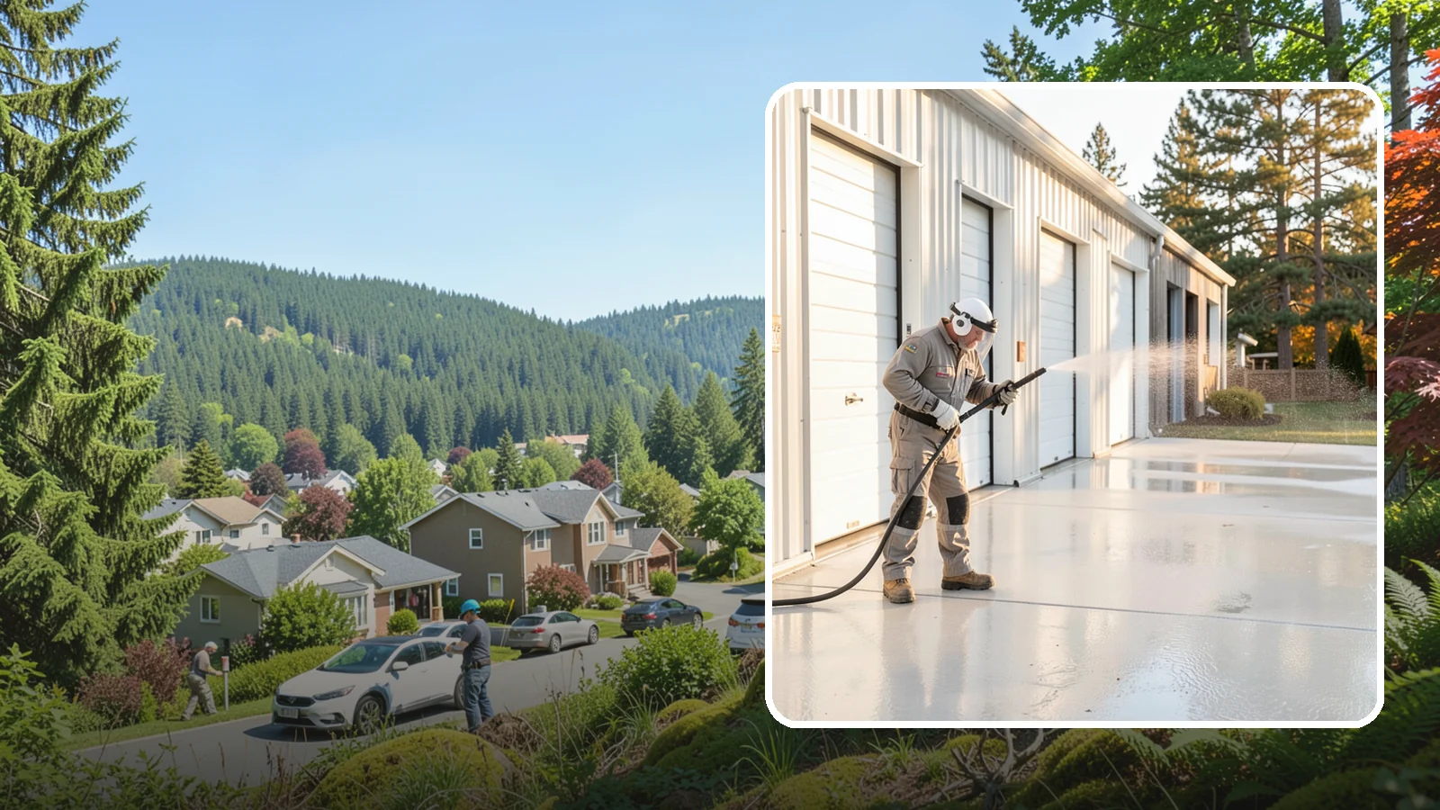 Self-Storage Facility Cleaning in Index, Snohomish County, WA - Facility-wide exterior cleaning for self-storage sites that brightens roll-up doors, corridors, and drive lanes across sprawling...