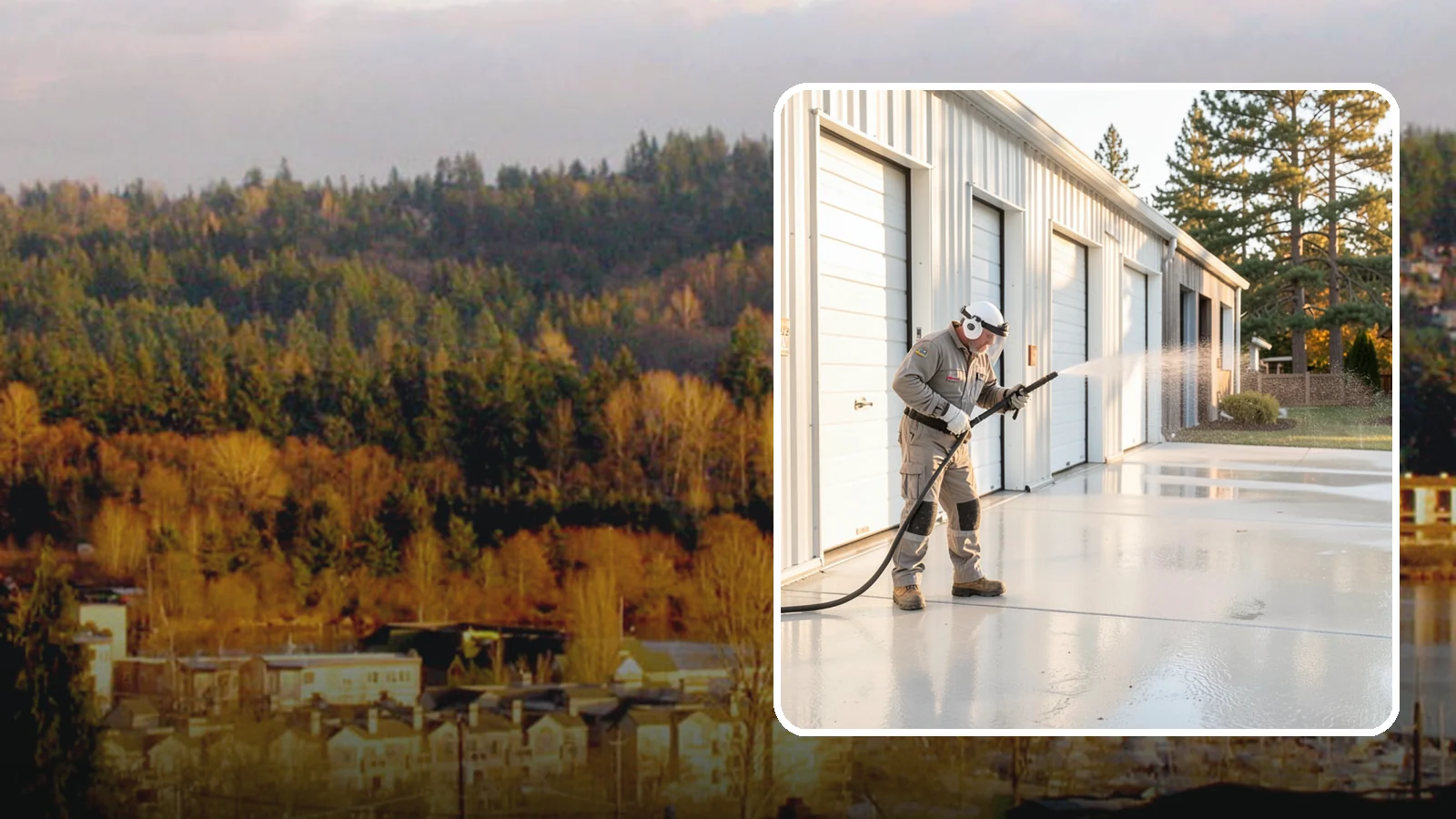 Self-Storage Facility Cleaning in Kenmore, King County, WA - Facility-wide exterior cleaning for self-storage sites that brightens roll-up doors, corridors, and drive lanes across sprawling...